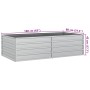 Arriate de acero galvanizado plateado 160x80x45 cm