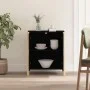 Schwarzes Sperrholz-Sideboard 62x38x70 cm von vidaXL, Sideboards - Ref: Foro24-345670, Preis: 80,88 €, Rabatt: %
