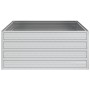 Arriate de acero galvanizado plateado 100x100x45 cm