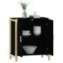 Schwarzes Sperrholz-Sideboard 62x38x70 cm von vidaXL, Sideboards - Ref: Foro24-345670, Preis: 80,88 €, Rabatt: %