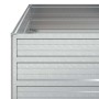 Arriate de acero galvanizado plateado 100x100x45 cm