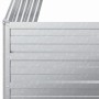 Arriate de acero galvanizado plateado 100x100x45 cm