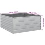 Arriate de acero galvanizado plateado 100x100x45 cm