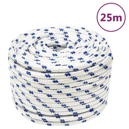 White polypropylene boat rope 12 mm 25 m by vidaXL, Ropes and metal cords - Ref: Foro24-152299, Price: 19,74 €, Discount: %