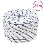 White polypropylene boat rope 12 mm 25 m by vidaXL, Ropes and metal cords - Ref: Foro24-152299, Price: 19,74 €, Discount: %