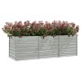 Arriate de acero galvanizado plateado 240x80x77 cm