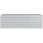 Arriate de acero galvanizado plateado 240x80x77 cm