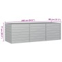 Arriate de acero galvanizado plateado 240x80x77 cm