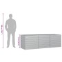 Arriate de acero galvanizado plateado 240x80x77 cm