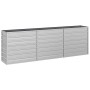 Arriate de acero galvanizado plateado 240x40x77 cm