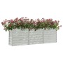 Arriate de acero galvanizado plateado 240x40x77 cm