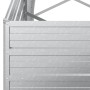 Arriate de acero galvanizado plateado 240x40x77 cm