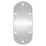 Oval wall mirror with glass LED lights 35x80 cm by vidaXL, Mirrors - Ref: Foro24-3189162, Price: 44,26 €, Discount: %