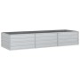 Arriate de acero galvanizado plateado 240x80x45 cm