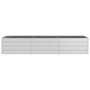 Arriate de acero galvanizado plateado 240x80x45 cm