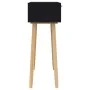 Solid pine wood console table with natural black rattan, measuring 80x30x75 cm. by vidaXL, Side tables - Ref: Foro24-345625, ...