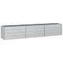 Arriate de acero galvanizado plateado 240x40x45 cm