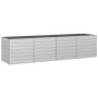 Arriate de acero galvanizado plateado 320x80x77 cm