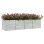 Arriate de acero galvanizado plateado 320x80x77 cm