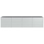 Arriate de acero galvanizado plateado 320x80x77 cm