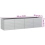 Arriate de acero galvanizado plateado 320x80x77 cm
