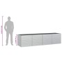 Arriate de acero galvanizado plateado 320x80x77 cm