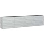 Arriate de acero galvanizado plateado 320x40x77 cm