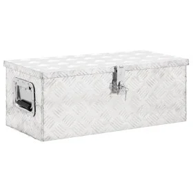 Aufbewahrungsbox aus silbernem Aluminium, 70 x 31 x 27 cm von vidaXL, Werkzeugkästen - Ref: Foro24-152250, Preis: 115,98 €, R...