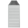Arriate de acero galvanizado plateado 320x40x77 cm