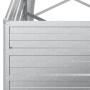 Arriate de acero galvanizado plateado 320x40x77 cm