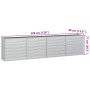 Arriate de acero galvanizado plateado 320x40x77 cm
