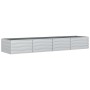 Arriate de acero galvanizado plateado 320x80x45 cm