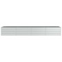 Arriate de acero galvanizado plateado 320x80x45 cm