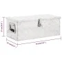Aufbewahrungsbox aus silbernem Aluminium, 70 x 31 x 27 cm von vidaXL, Werkzeugkästen - Ref: Foro24-152250, Preis: 115,69 €, R...