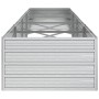 Arriate de acero galvanizado plateado 320x80x45 cm
