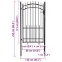 Arriate de acero galvanizado plateado 320x80x45 cm