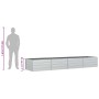 Arriate de acero galvanizado plateado 320x80x45 cm