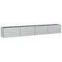 Arriate de acero galvanizado plateado 320x40x45 cm