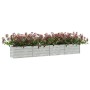 Arriate de acero galvanizado plateado 320x40x45 cm