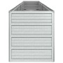 Arriate de acero galvanizado plateado 320x40x45 cm