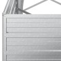 Arriate de acero galvanizado plateado 320x40x45 cm