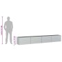 Arriate de acero galvanizado plateado 320x40x45 cm