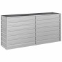 Arriate de acero galvanizado plateado 160x40x77 cm