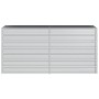 Arriate de acero galvanizado plateado 160x40x77 cm