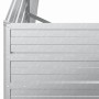 Arriate de acero galvanizado plateado 160x40x77 cm