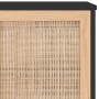 Black sideboard solid pine wood and natural rattan 105x30x60 cm by vidaXL, Sideboards - Ref: Foro24-345640, Price: 124,13 €, ...