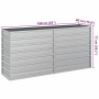 Arriate de acero galvanizado plateado 160x40x77 cm