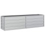 Arriate de acero galvanizado plateado 160x40x45 cm
