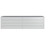 Arriate de acero galvanizado plateado 160x40x45 cm