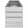 Arriate de acero galvanizado plateado 160x40x45 cm